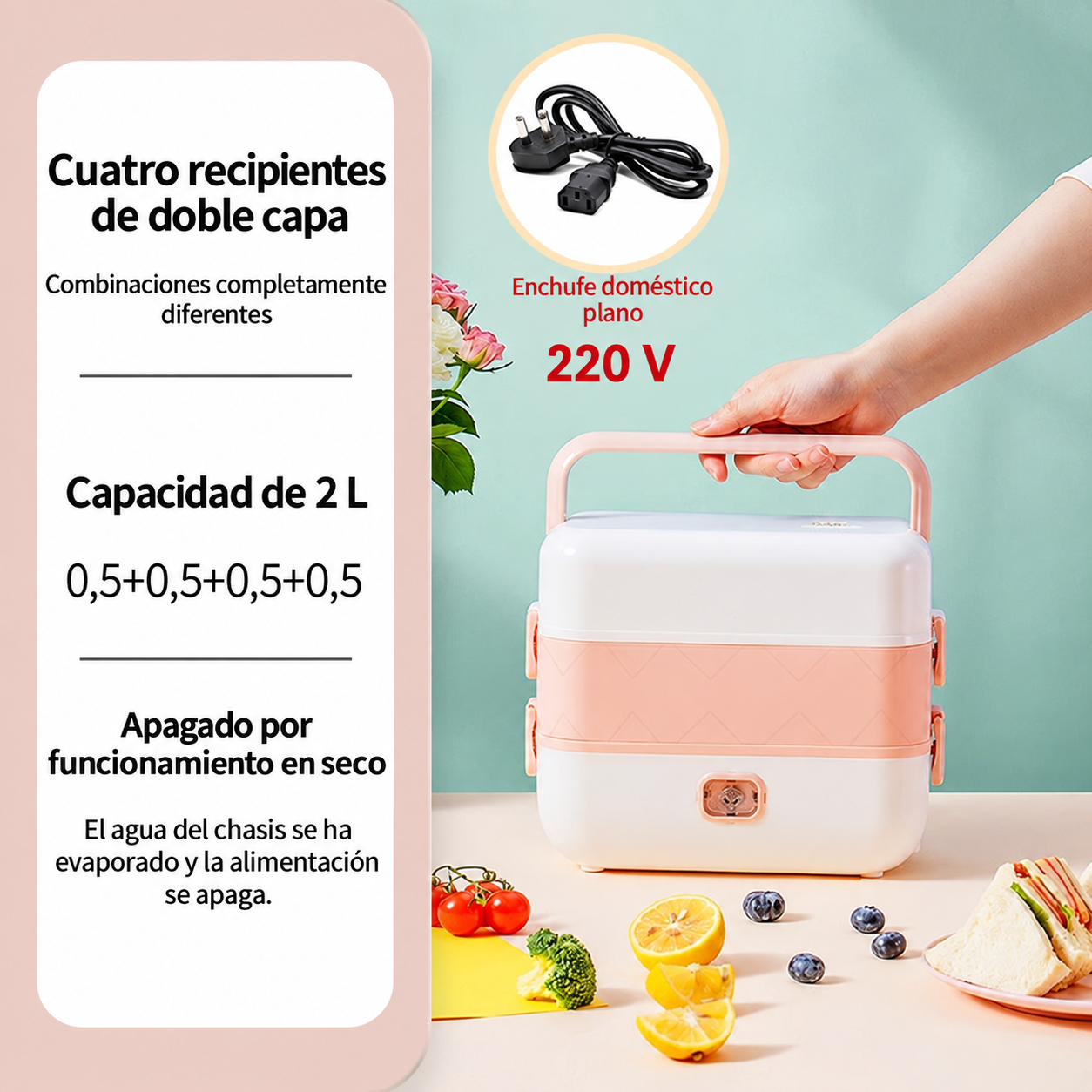 Fiambrera Eléctrica Calienta Comidas - Imagen 7