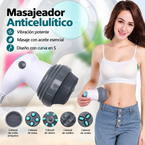 Masajeador Eléctrico Corporal Silencioso con Rodillo de Amasamiento y Vibración
